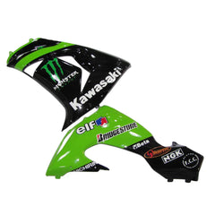 Kawasaki ZX-10R 2006-2007 Green Black Green Claw left side fairing panel with logos