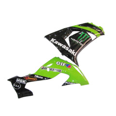 Kawasaki ZX-10R 2006-2007 Green Black Green Claw right side fairing panel with logos