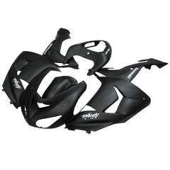 Kawasaki ZX-10R 2006-2007 Matte Black right side fairing panel with logos