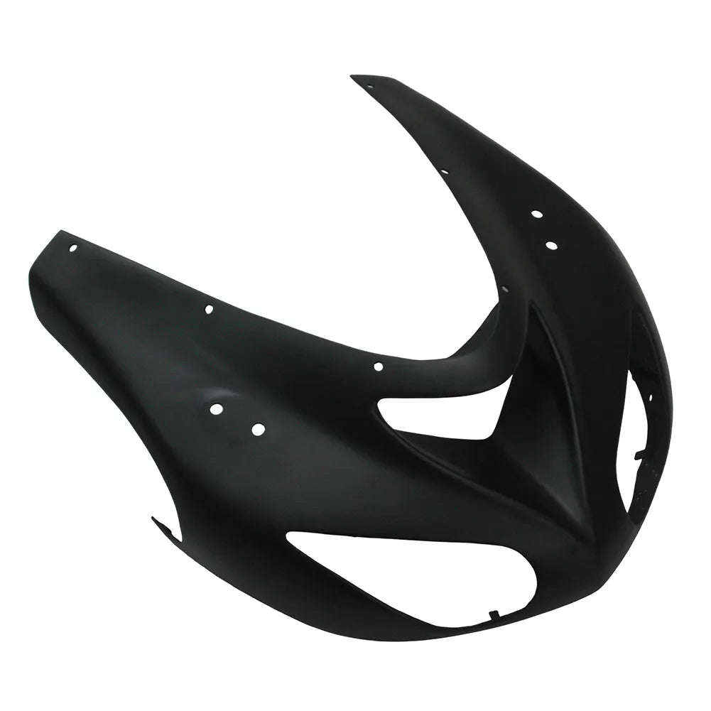 Kawasaki ZX-10R 2006-2007 Matte Black full fairing kit front layout with logos