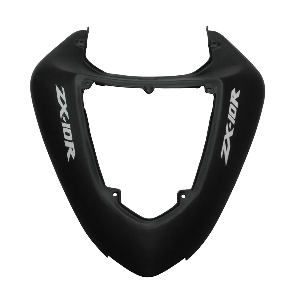 Kawasaki ZX-10R 2006-2007 Matte Black fairing component detail with logos-image 2