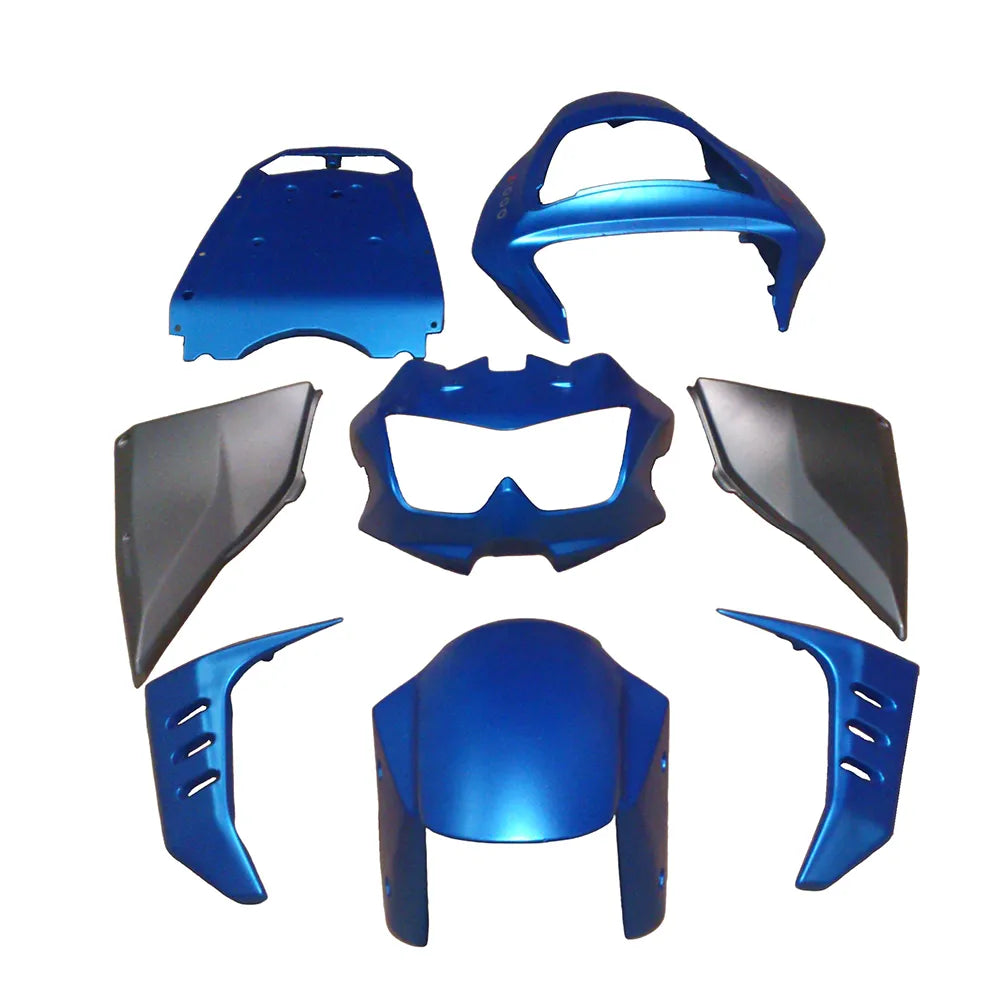 Kawasaki Z1000 2003-2006 Matte Blue and Matte Black full fairing kit set view