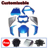 Kawasaki Z1000 2003-2006 Matte Blue and Matte Black Fairing Kit