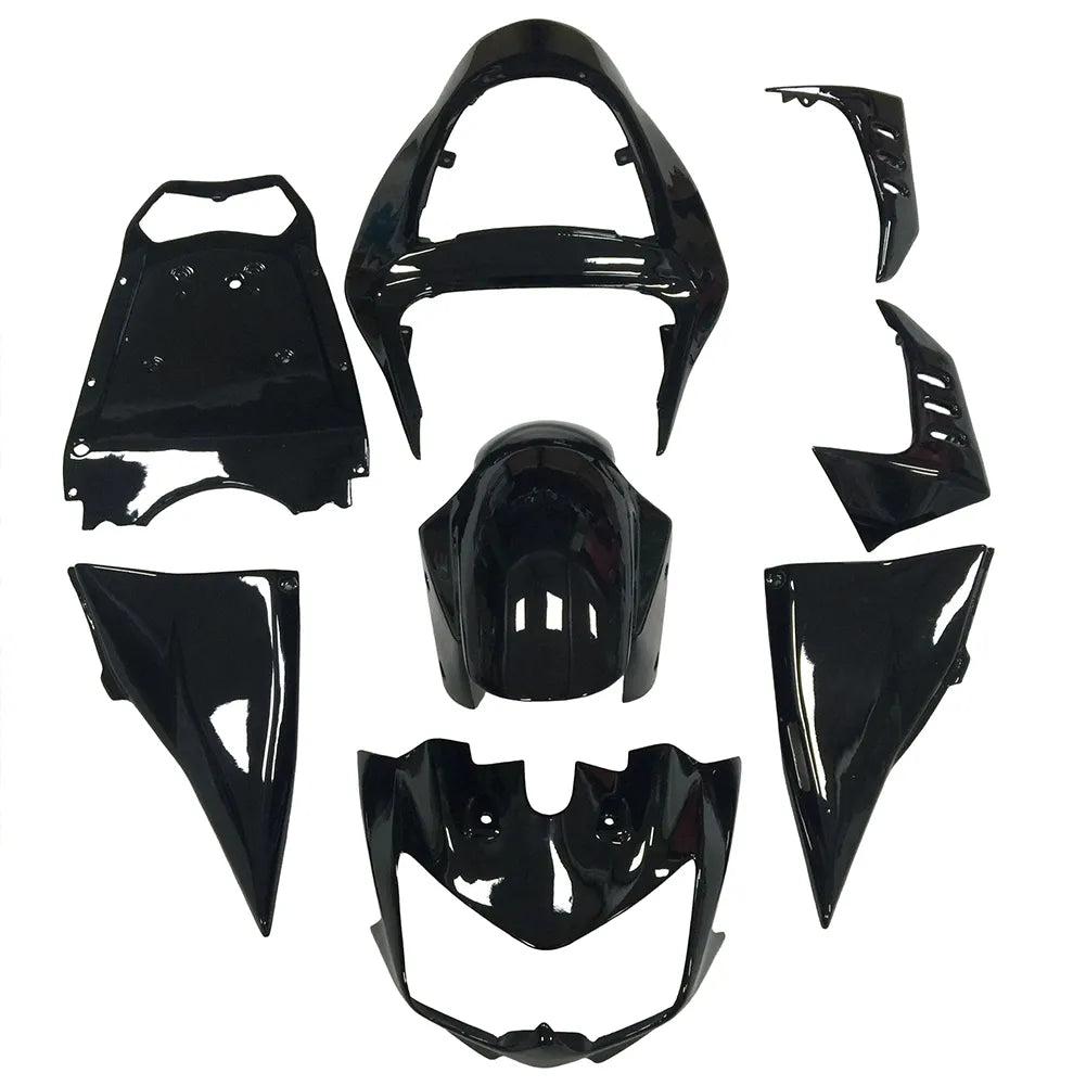 Kawasaki Z1000 2003-2006 Gloss Black fairing kit front view