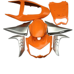 Kawasaki Z1000 2003-2006 Orange full fairing kit set view