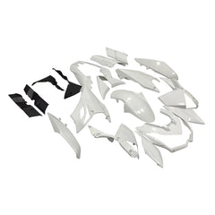 Kawasaki Z1000 2010-2013 Plain White fairing kit front view
