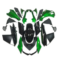 Kawasaki Z1000 2010-2013 Green and Black without Logos full fairing kit set view