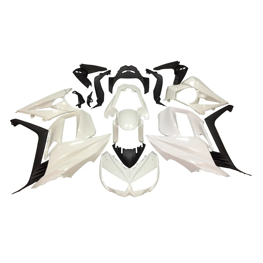 Kawasaki Z1000SX 2010-2015 Plain White full fairing kit set view