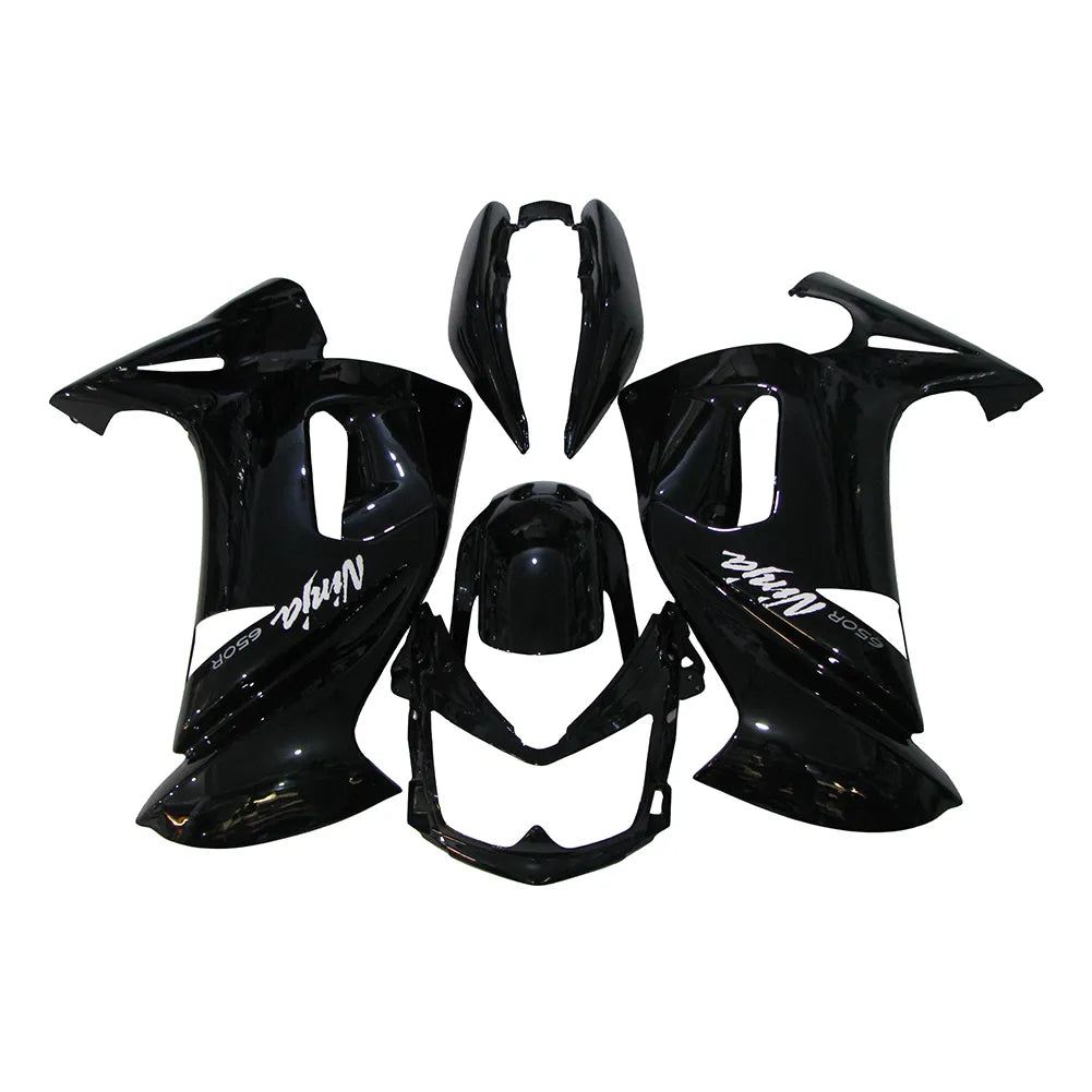 Kawasaki Ninja 650R / ER-6F 2006-2008 Black full fairing kit set view