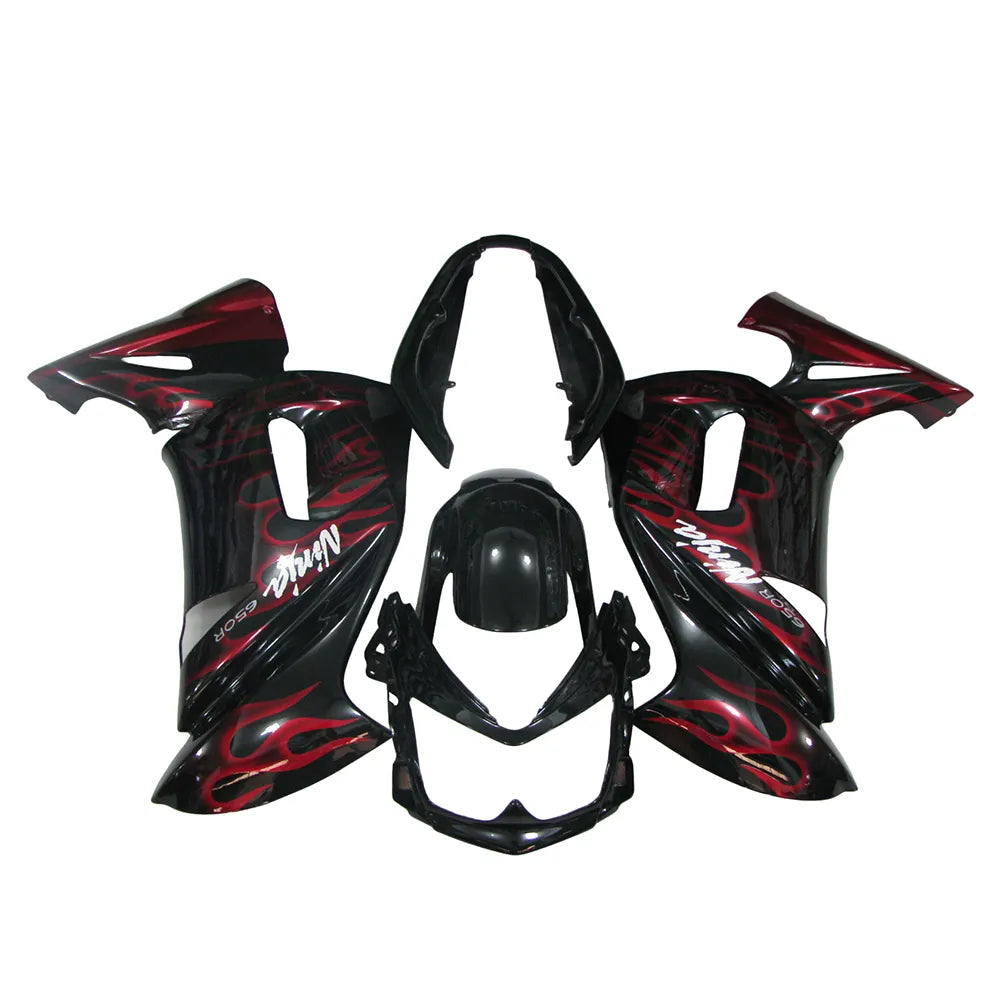 Kawasaki ER6F/Ninja650R Red Flame fairing kit detail detail view 1