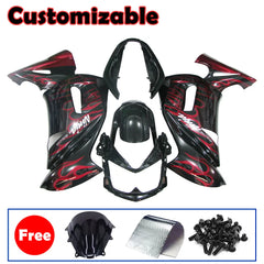 Red Flame Fairing Kit For Kawasaki ER6F/Ninja650R 2006-2008