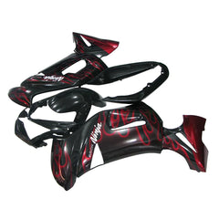Kawasaki ER6F/Ninja650R Red Flame fairing kit detail detail view 2