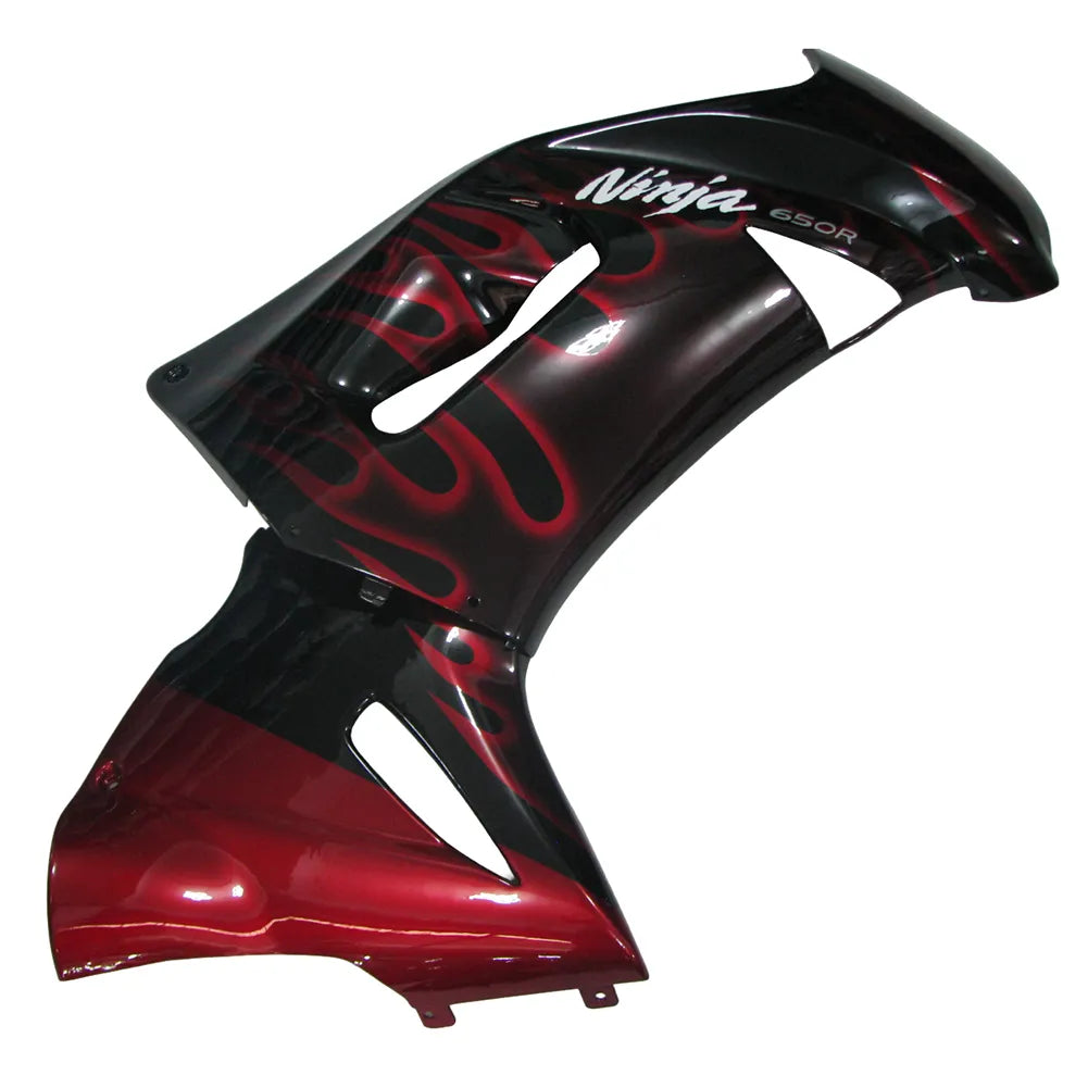 Kawasaki ER6F/Ninja650R Red Flame fairing kit detail detail view 4