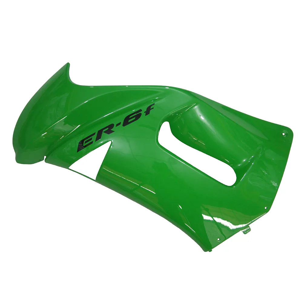 Kawasaki Ninja 650R / ER-6F 2006-2008 Green and Black tail section fairing side view