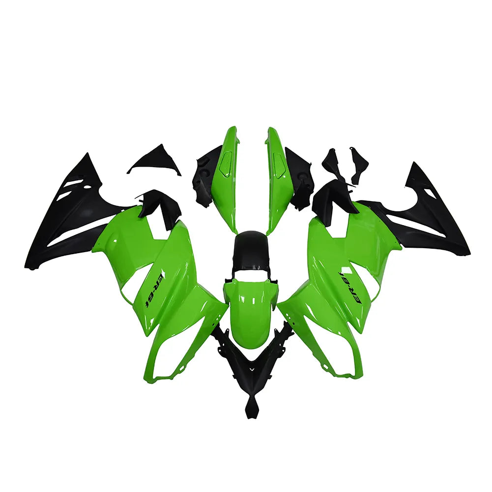 Kawasaki Ninja 650R / ER-6F 2009-2011 Green full fairing kit set view