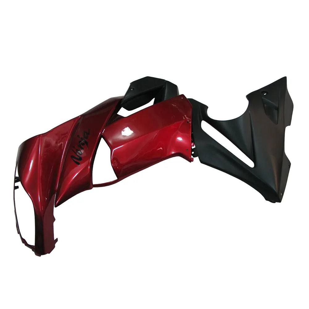 Kawasaki Ninja 650R / ER-6F 2009-2011 Pearl Red and Black tail section fairing detail view 4