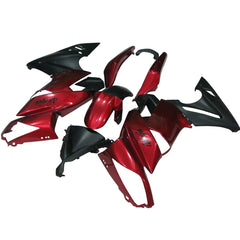 Kawasaki Ninja 650R / ER-6F 2009-2011 Pearl Red and Black fairing kit front view