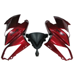 Kawasaki Ninja 650R / ER-6F 2009-2011 Pearl Red and Black tail section fairing side view