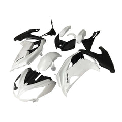 Kawasaki Ninja 650R / ER-6F 2012-2016 Plain White, Black, and White fairing kit detail detail view 5