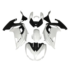 Kawasaki Ninja 650R / ER-6F 2012-2016 Plain White, Black, and White fairing kit detail detail view 3