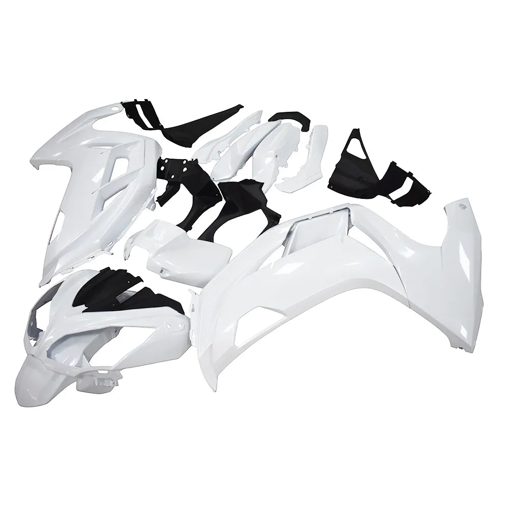 Kawasaki Ninja 650R / ER-6F 2012-2016 Plain White, Black, and White fairing kit detail detail view 6