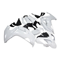 Kawasaki Ninja 650R / ER-6F 2012-2016 Plain White, Black, and White fairing kit detail detail view 2