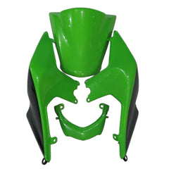 Kawasaki EX250 / Ninja 250 2008-2012 Green, Black, and White tail section fairing detail view 3