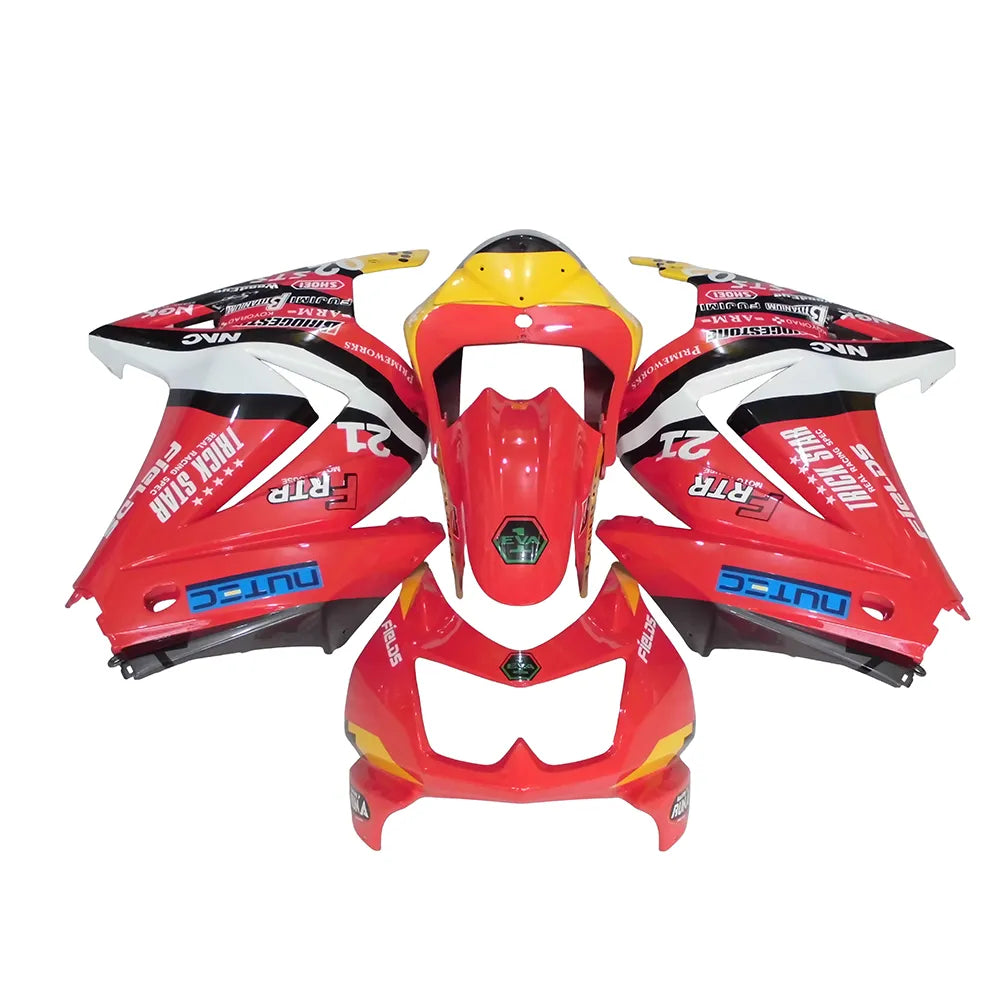 Kawasaki EX250 / Ninja 250 2008-2012 Red and White Style full fairing kit set view