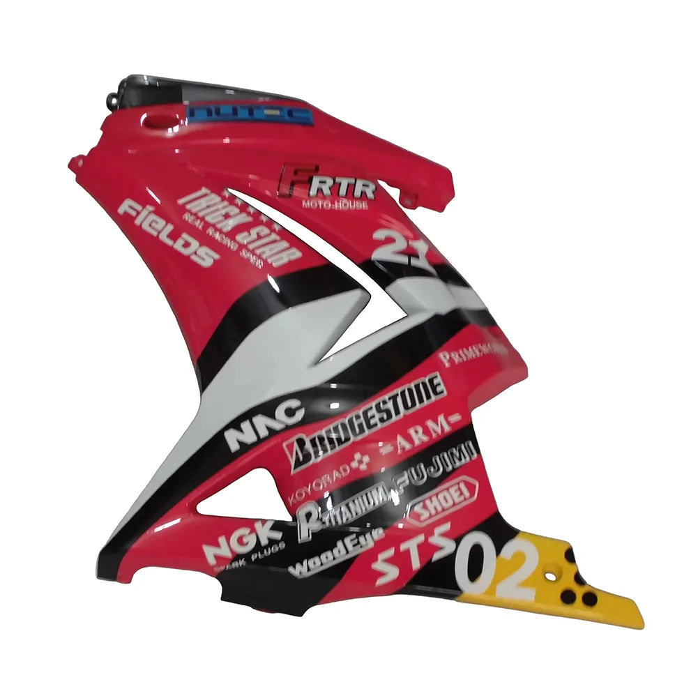 Kawasaki EX250 / Ninja 250 2008-2012 Red and White Style tail section fairing side view