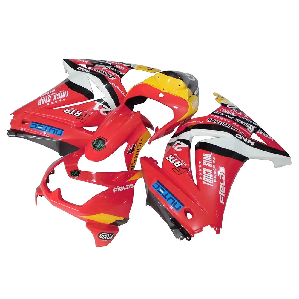 Kawasaki EX250 / Ninja 250 2008-2012 Red and White Style fairing kit left side view