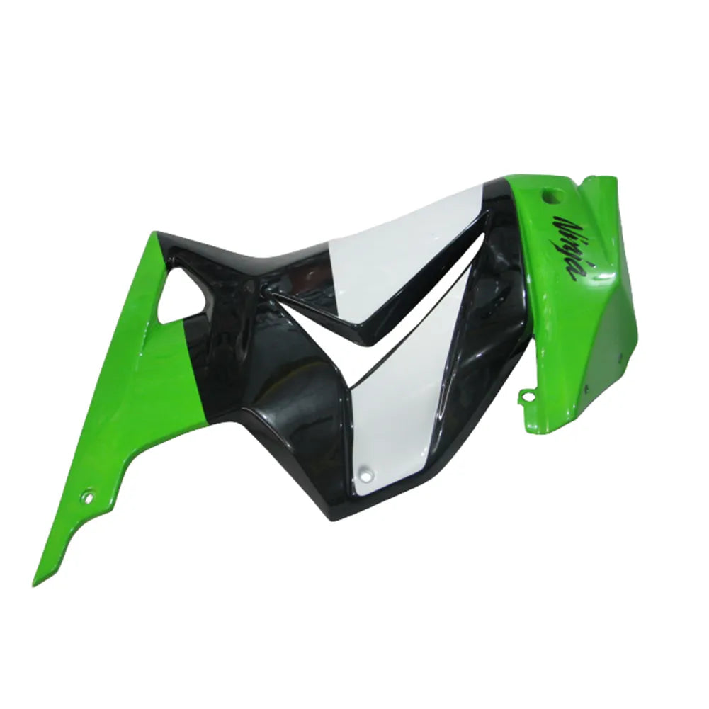 Kawasaki EX250 / Ninja 250 2008-2012 Green, Black, and White tail section fairing detail view 3