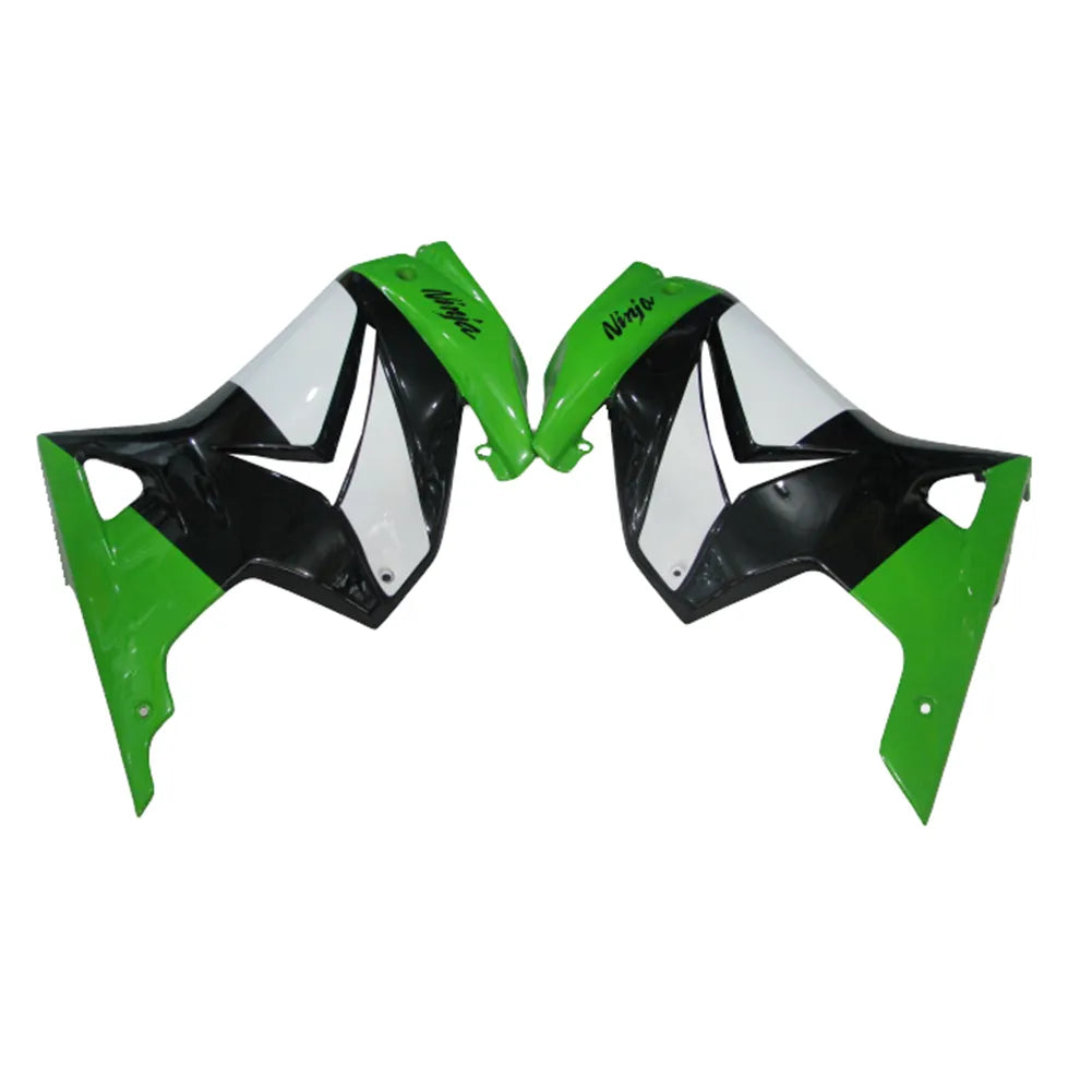 Kawasaki EX250 / Ninja 250 2008-2012 Green, Black, and White tail section fairing detail view 2
