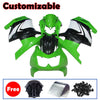 Kawasaki EX250 / Ninja 250 2008-2012 Green, Black, and White Fairing Kit