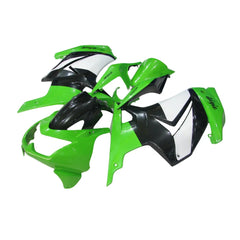 Kawasaki EX250 / Ninja 250 2008-2012 Green, Black, and White tail section fairing side view