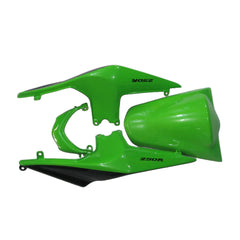 Kawasaki EX250 / Ninja 250 2008-2012 Green, Black, and White tail section fairing detail view 12