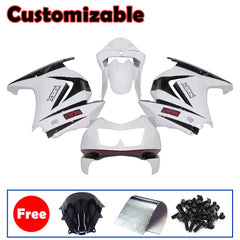 Kawasaki EX250 / Ninja 250 2008-2012 White, Black, and Red Fairing Kit