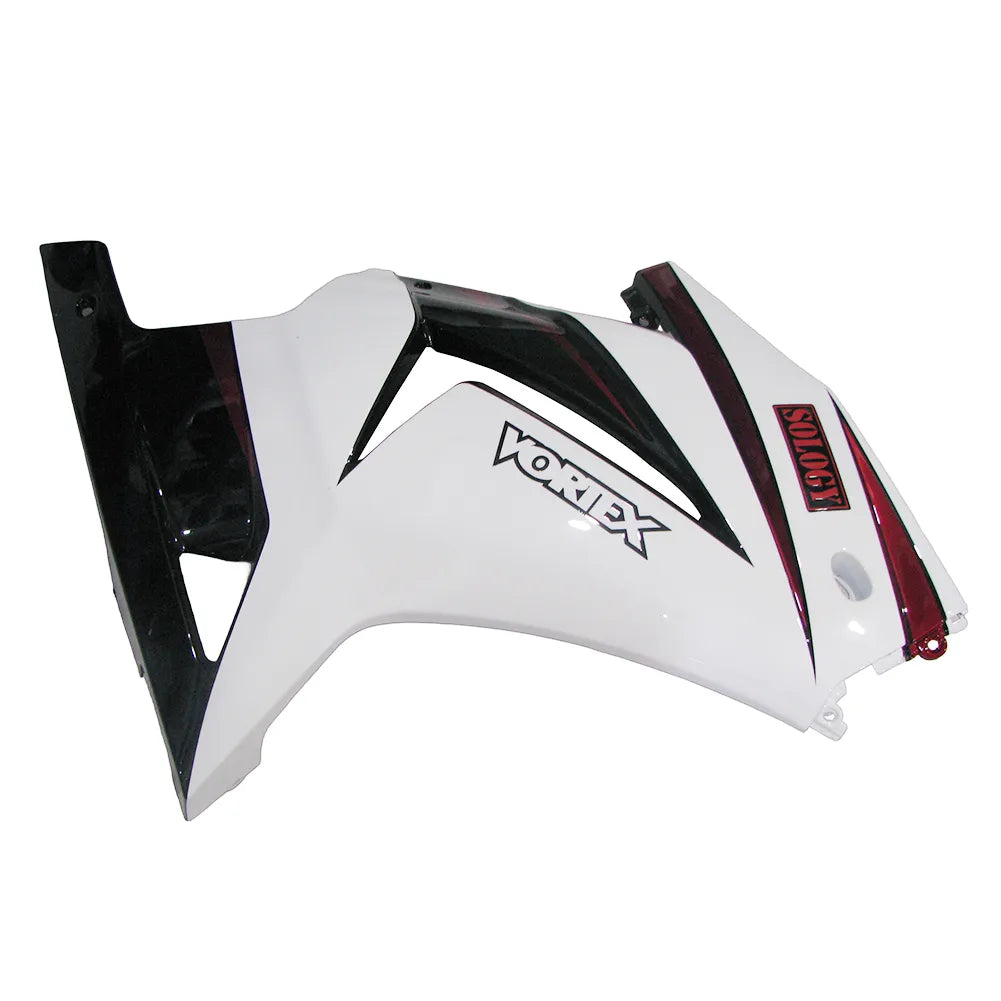 Kawasaki EX250 / Ninja 250 2008-2012 White, Black, and Red tail section fairing rear view