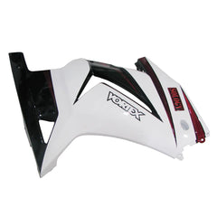 Kawasaki EX250 / Ninja 250 2008-2012 White, Black, and Red tail section fairing rear view