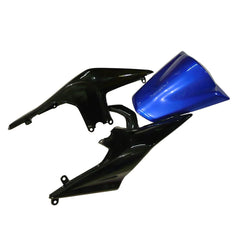 Kawasaki EX250 / Ninja 250 2008-2012 Blue, Silver, and Flame tail section fairing detail view 6