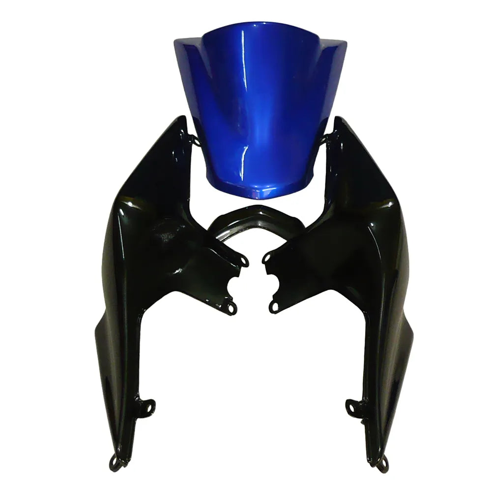 Kawasaki EX250 / Ninja 250 2008-2012 Blue, Silver, and Flame tail section fairing detail view 5