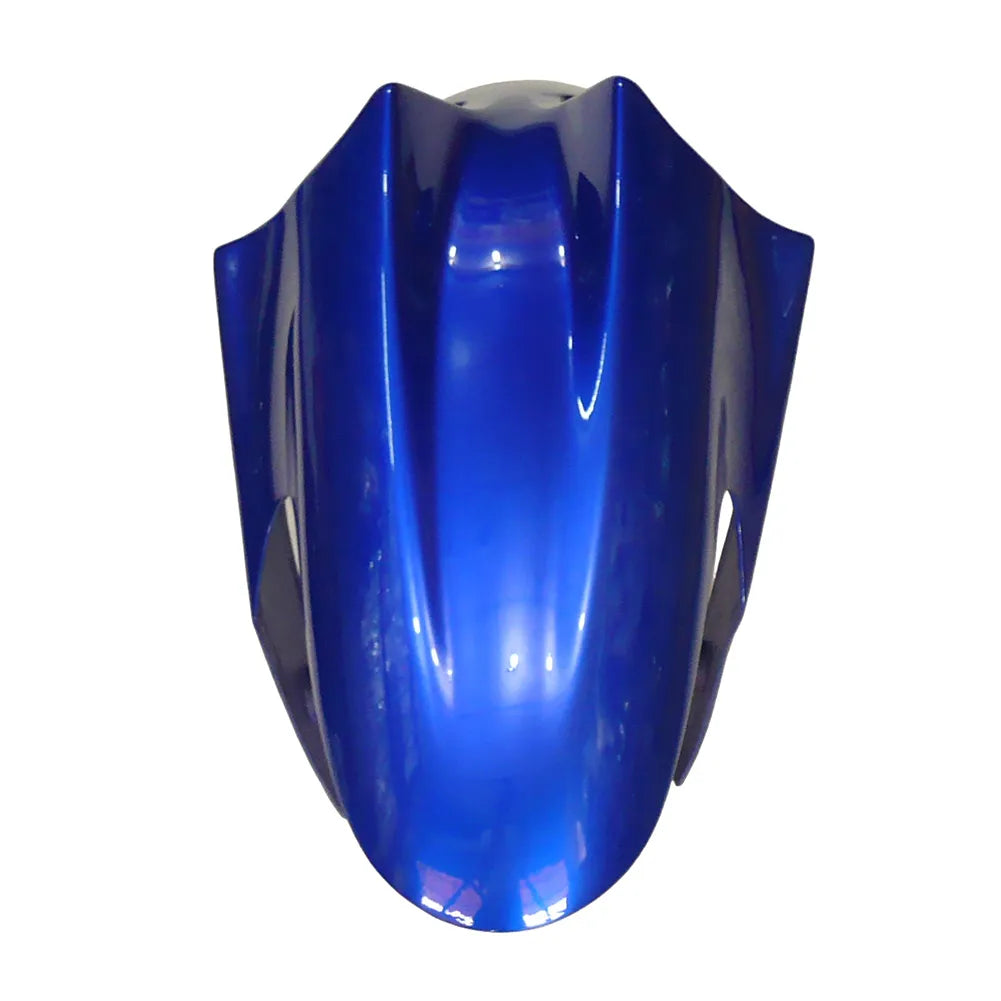 Kawasaki EX250 / Ninja 250 2008-2012 Blue, Silver, and Flame tail section fairing detail view 1
