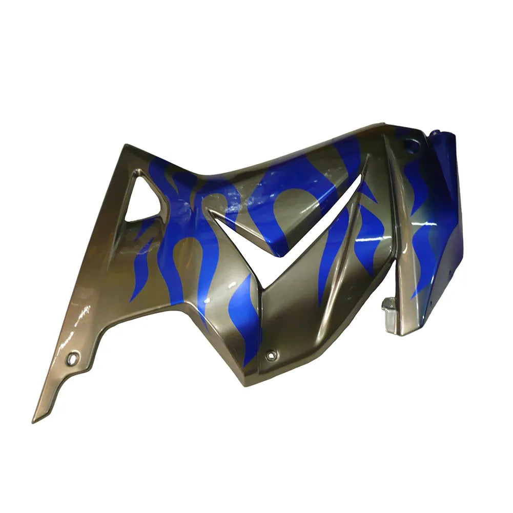 Kawasaki EX250 / Ninja 250 2008-2012 Blue, Silver, and Flame tail section fairing rear view