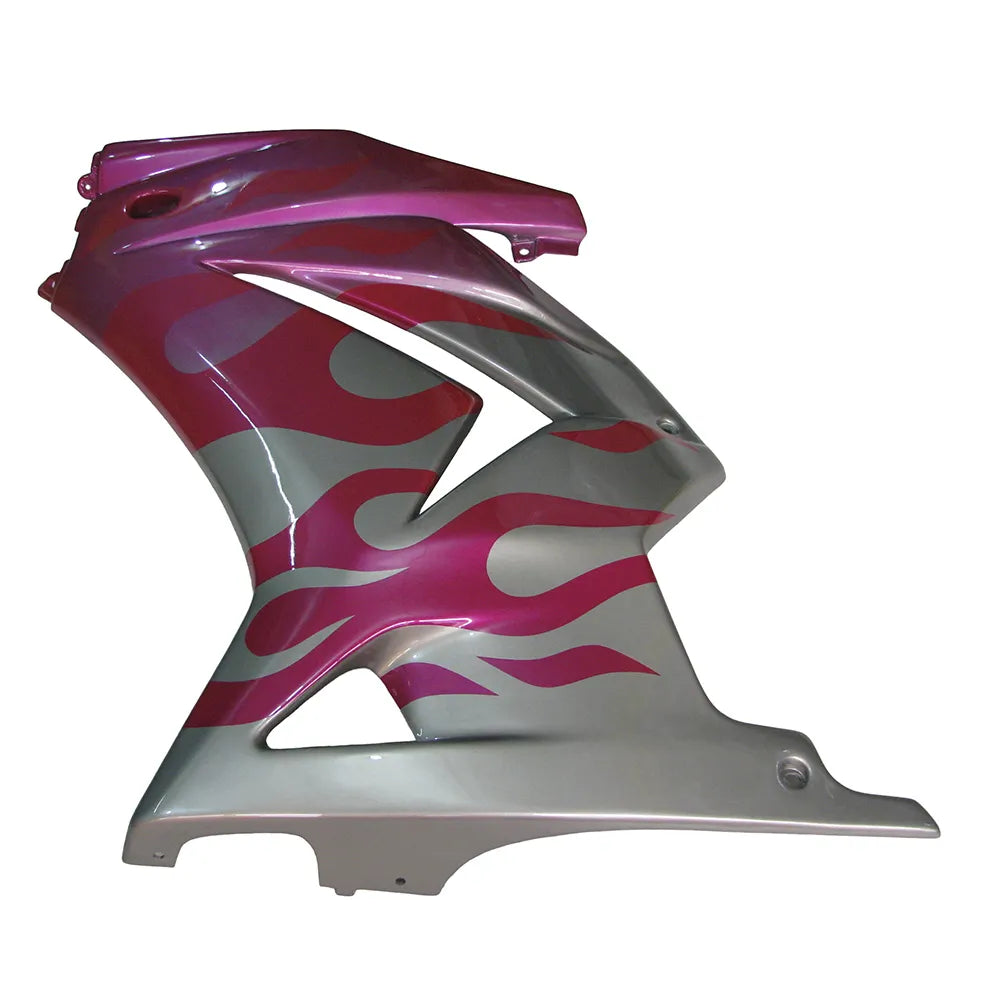 Kawasaki EX250 / Ninja 250 2008-2012 Pink, Silver, and Flame tail section fairing rear view
