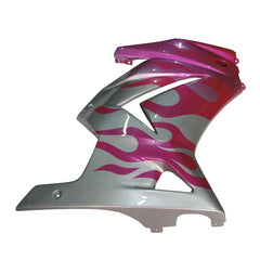 Kawasaki EX250 / Ninja 250 2008-2012 Pink, Silver, and Flame tail section fairing side view