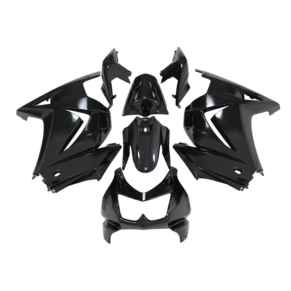 Kawasaki EX250 / Ninja 250 2008-2012 Gloss Black full fairing kit set view