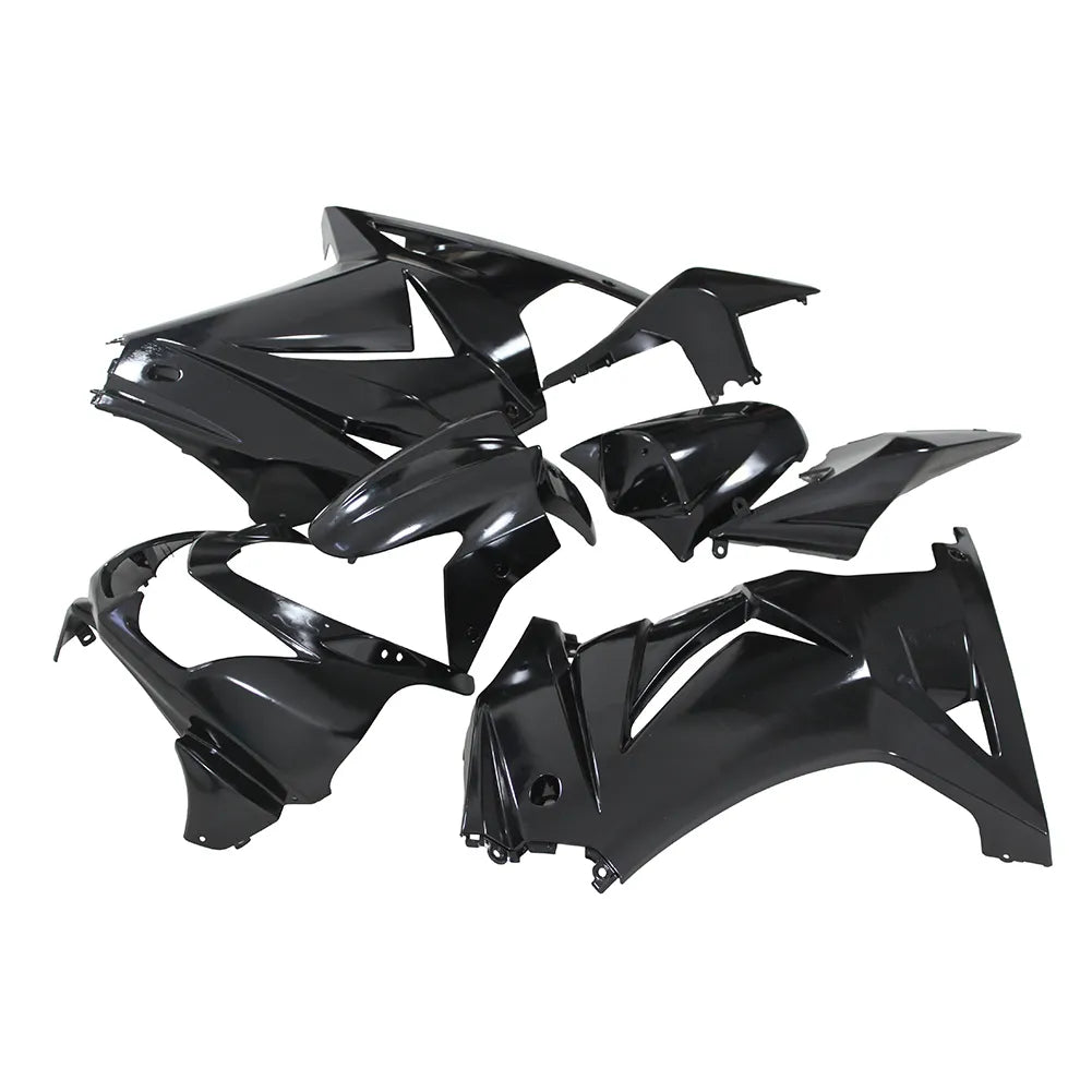 Kawasaki EX250 / Ninja 250 2008-2012 Gloss Black fairing kit left side view