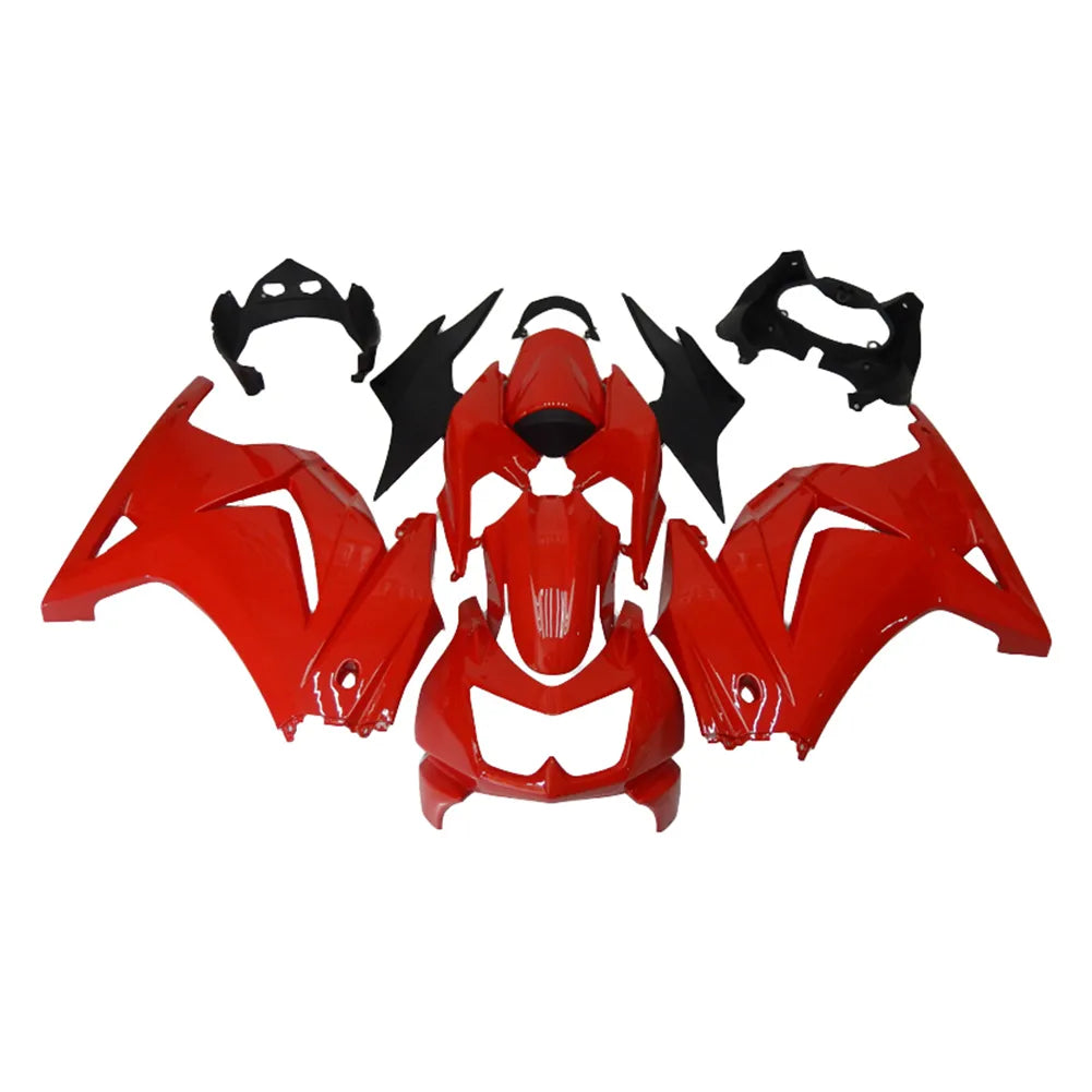 Kawasaki EX250 / Ninja 250 2008-2012 Red and Black full fairing kit set view