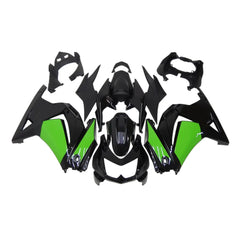 Kawasaki EX250 / Ninja 250 2008-2012 Green and Black without Logos full fairing kit set view