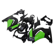 Kawasaki EX250 / Ninja 250 2008-2012 Green and Black without Logos fairing kit front view