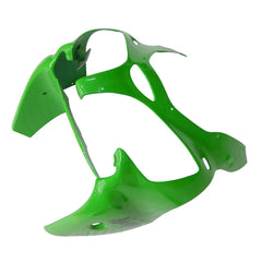 Kawasaki ZX-6R / 636 2000-2002 Matte Black and Green tail section fairing detail view 6